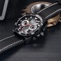 Blue_Men's Watches Chronograph Quartz Watch For Men Luxury Sports Waterproof Multifunctional Luminou
