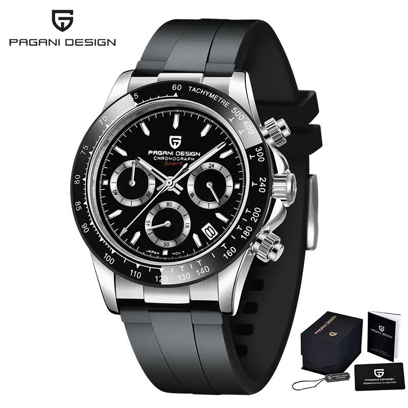 Silver Black_Quartz Mens Watches Top Brand Luxury Automatic Watch Men Business Wristwatches Sports W