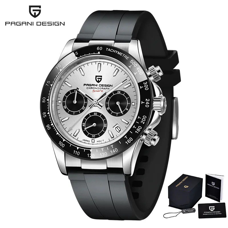 Silver White_Quartz Mens Watches Top Brand Luxury Automatic Watch Men Business Wristwatches Sports W