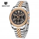 Gold Black_Gold Men's Watches 2021 Top Brand Luxury Quartz Watch For Men Chronograph Stainless Steel