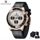 1664 Gold Gray_Mens Watches Top Brand Men Automatic Wristwatch Silica 100M Waterproof Chronograph Cl