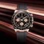 1687 Silver Blue_Mens Watches Top Brand Men Automatic Wristwatch Silica 100M Waterproof Chronograph