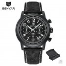 Black_Watch For Men Quartz Watches Men Chronograph Top Brand Luxury Sport Multifunction Waterproof C