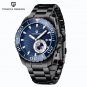 Black Blue_Automatic Watch Men Top Brand Luxury Ceramic Bezel Stainless Steel Waterproof Mechanical 
