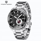 Silver Black_Automatic Watch Men Top Brand Luxury Ceramic Bezel Stainless Steel Waterproof Mechanica