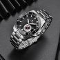 Silver Blue_Automatic Watch Men Top Brand Luxury Ceramic Bezel Stainless Steel Waterproof Mechanical