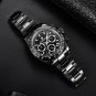 Black Gray_2021 Men's Watches Brand Luxury Chronograph Watch For Men Quartz Wristwatch Waterproof