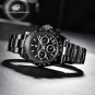 Silver Black_2021 Men's Watches Brand Luxury Chronograph Watch For Men Quartz Wristwatch Waterpro