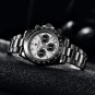 Silver White_2021 Men's Watches Brand Luxury Chronograph Watch For Men Quartz Wristwatch Waterpro