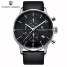 Silver Black L_Men Watch   Top Brand Luxury Quartz Chronograph Watches Men's Sports Waterproof Wrist