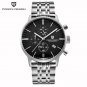 Silver Black S_Men Watch   Top Brand Luxury Quartz Chronograph Watches Men's Sports Waterproof Wrist