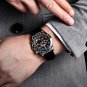 Black Blue_2021 Quartz Watch For Men Japan VK63 Automatic Men's Watches Chronograph Stainless Steel