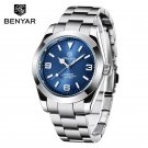 Blue_Men's Mechanical Watches Top Brand Luxury Automatic Watch Men Sport Waterproof Stainless Steel 