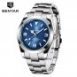 Blue_Men's Mechanical Watches Top Brand Luxury Automatic Watch Men Sport Waterproof Stainless Steel 