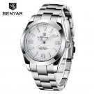 White_Men's Mechanical Watches Top Brand Luxury Automatic Watch Men Sport Waterproof Stainless Steel