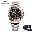 Gold Black_Watch Men   Top Brand Luxury Quartz Chronograph Men's Watches Stainless Steel Waterproof 