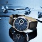 Gold White_Luxury Brand Military Watch Men Quartz Analog Clock Leather Strap Clock Mens Sports Watch