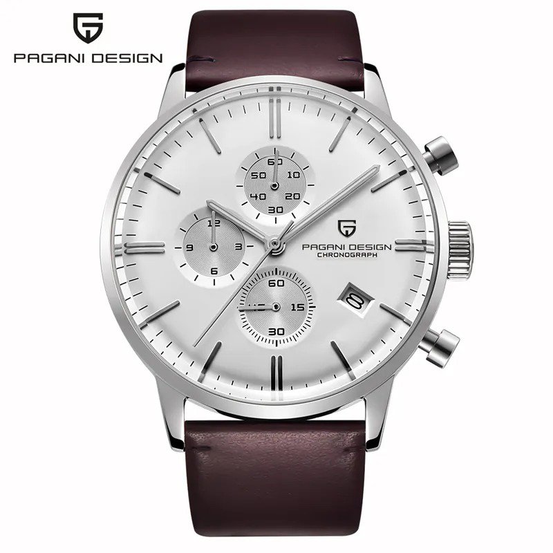 Silver White L_Top Brand Luxury Men's Watches Movement Quartz Watch Men Waterproof Business Fashion 
