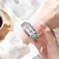 Silver black box_Women Watches Luxury Rhinestone Elegant Wristwatch Quartz Watch For Girl Ladies Clo