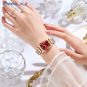 Rose box_Women Watches Creative Steel Dress Bracelet Wristwatches Ladies Square Waterproof Female