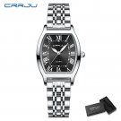 silver black box_Women Watches Creative Steel Dress Bracelet Wristwatches Ladies Square Waterproof F