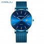 blue silver_Luxury Woman Bracelet Watch Women Casual Waterproof Quartz Ladies Dress Watches  lover C
