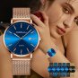 bule rose BOX_Luxury Woman Bracelet Watch Women Casual Waterproof Quartz Ladies Dress Watches lover