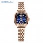 Rose blue_Women's Dress Wristwatches Luxury Square Quartz  with Rhinestones   Feminino