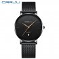black golden_Mens Watches  Luxury Blue Waterproof Watches Ultra Thin Date Simple Casual Quartz Watch