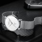 black white_Mens Watches Luxury Blue Waterproof Watches Ultra Thin Date Simple Casual Quartz Watch