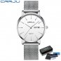 silver white BOX_Women Casual Watch  Japan Quartz Movement Waterproof Woman's Wristwatch Ladies Dres