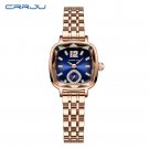 Rose blue_Women Watches Luxurious Quartz  Sparkling Rhinestone Dial Dress Wristwatches for Ladies   