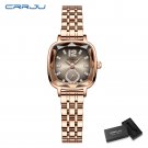 Rose box_Women Watches Luxurious Quartz  Sparkling Rhinestone Dial Dress Wristwatches for Ladies   F