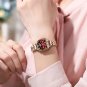 Rose box_Women Watches Luxurious Quartz Sparkling Rhinestone Dial Dress Wristwatches for Ladies F