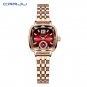 Rose red_Women Watches Luxurious Quartz  Sparkling Rhinestone Dial Dress Wristwatches for Ladies   F