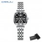 Silver black box_Women Watches Luxurious Quartz  Sparkling Rhinestone Dial Dress Wristwatches for La