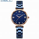 blue_Women Watch  Luxury Blue Watch for Women Casual Waterproof Quartz Ladies Stainless Steel Watch 