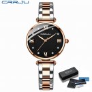 rose black BOX_Women Watch  Luxury Blue Watch for Women Casual Waterproof Quartz Ladies Stainless St