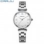 silver white_Women Watch  Luxury Blue Watch for Women Casual Waterproof Quartz Ladies Stainless Stee