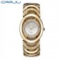 golden white_Gold Watch Women   bracelet Ladies Quartz-Watch s For Girl Full Stainless Steel Rhinest