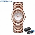 Rose gold BOX_Gold Watch Women   bracelet Ladies Quartz-Watch s For Girl Full Stainless Steel Rhines