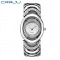 silver_Gold Watch Women   bracelet Ladies Quartz-Watch s For Girl Full Stainless Steel Rhinestone wr