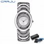 silver BOX_Gold Watch Women   bracelet Ladies Quartz-Watch s For Girl Full Stainless Steel Rhineston