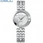 silver_es   Women Rhinestone Quartz Watches Stainless steel Band moonlike Ladies Crystal dress Wrist
