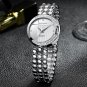 silver_es Women Rhinestone Quartz Watches Stainless steel Band moonlike Ladies Crystal dress Wrist