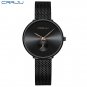 Black_Women's Watches 2021 Luxury Ladies Watch Minimalist Waterproof Slim Band Watches for Women