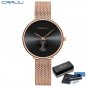 Rose Black BOX_Women's Watches 2021 Luxury Ladies Watch Minimalist Waterproof Slim Band Watches for 