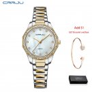 Gold box_Women Watch Luxury Casual Waterproof Quartz Ladies Stainless Steel Wristwatch   feminino