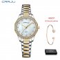 Rose box_Women Watch Luxury Casual Waterproof Quartz Ladies Stainless Steel Wristwatch feminino
