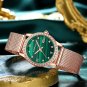 rose red BOX_Women Watch Luxury Diamond Ladies Dress Simple Mesh Bracelet Waterproof Quartz Wristwat